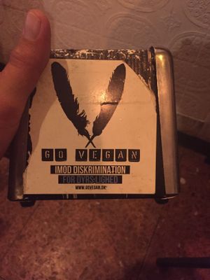 Great stickers all over the restaurant  at Cat Bar in Barcelona