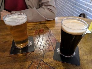 Pils and Black beers. at Cat Bar in Barcelona
