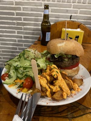 Great burgers! at Cat Bar in Barcelona