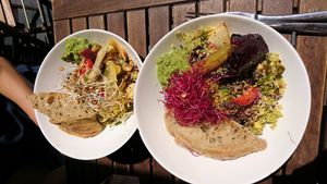 Fresh and local food and very satisfying portions. Nice service as well! at Terre Mere in Liege