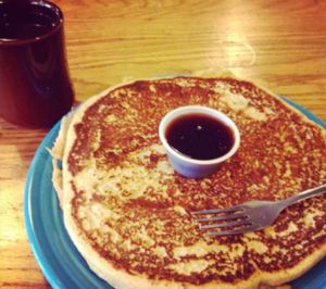 Vegan Pancake with Organic Maple Syrup at Hard Times Cafe in Minneapolis