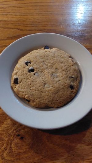 Vegan chocolate chip cookie at Hard Times Cafe in Minneapolis