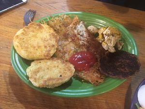 Breakfast plate at Hard Times Cafe in Minneapolis