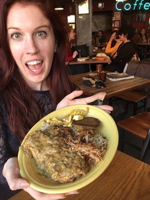 BREAKFAST ALL DAY DUDES!!! at Hard Times Cafe in Minneapolis