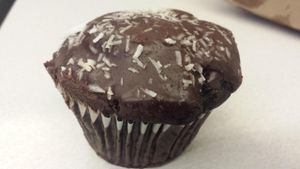 Chocolate and coconut cupcake at Hard Times Cafe in Minneapolis