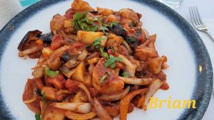 Briam a simple delious Greek dish at Taverna Keri in Zakynthos