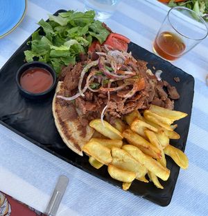 vegan Gyros  at Taverna Keri in Zakynthos