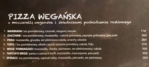 Vegan menu at Napoli in Gdynia