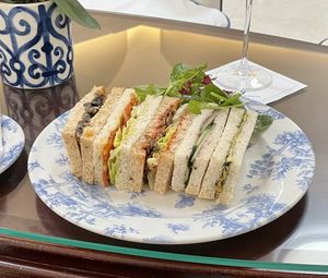 Finger sandwiches for giants!  at The Phoenicia in Floriana