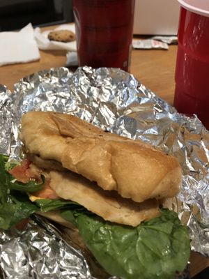 Half of Boyz 2 Men - vegan chicken cheesesteak  at Good Day Cafe in Surfside Beach