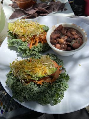 Raw Wrap with Beans and Rice at Lotus Cafe in Panama City Beach