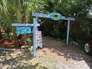 Entry via parking at Lotus Cafe in Panama City Beach