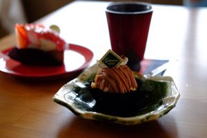 Mont Blanc (chestnut cake) at Premium SOW in Tokyo