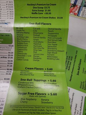 Self explanatory at David's New Orleans Style Sno Balls in Panama City Beach