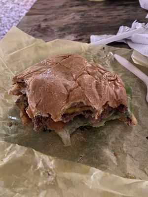   at Nom Burgers in Austin