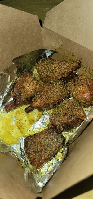 Lemon pepper wings!!!!! Best flavor on the menu!!! at Nom Burgers in Austin