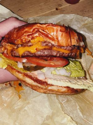   at Nom Burgers in Austin