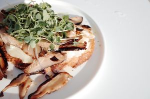 Hallasan Mushroom Tartine (Vegetarian) at GROOV in Jeju