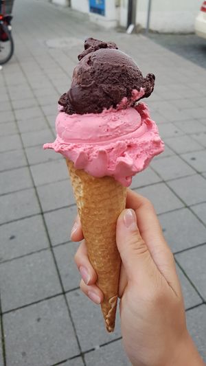 Dark Chocolate and Raspberry at Gelato e Caffe in Ingolstadt