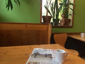 Order at the counter and wait for your name to be called.  at Seward Cafe in Minneapolis