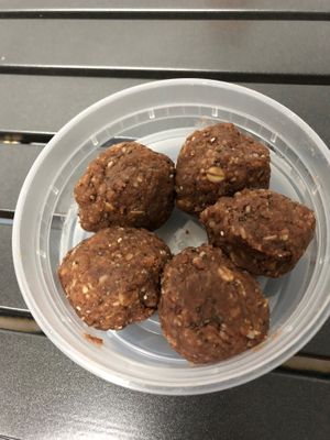 Cacao and oat protein balls  at OrganicAF in High Point