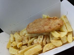Vegan fish supper at Siaway Fish & Chips in Isle Of Skye