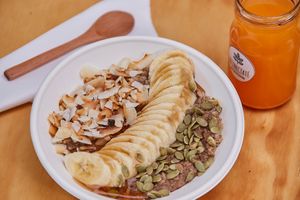 Quinoa power porriedge
Gf, DF,SF  at Nitan Gourmet in Valparaiso