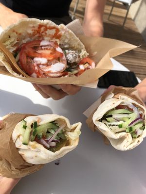 Falafel wraps and falafel pita at 1falafel in Tallinn