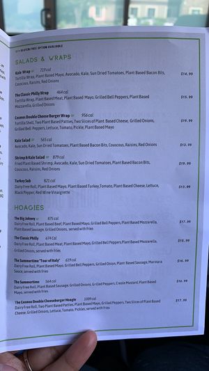 Menu 1  at Veganaire in Alpharetta