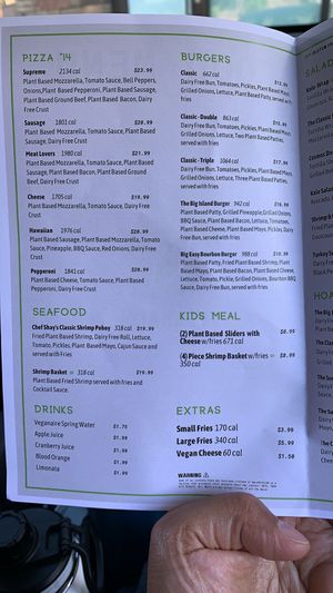 Menu 2  at Veganaire in Alpharetta