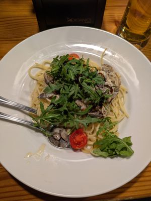 Spaghetti with mushroom sauce: 3.5/5 at S'Wirtshaus in Saalbach