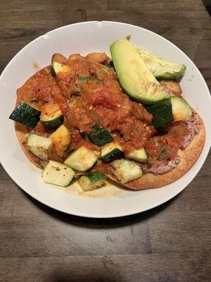 Zucchini rancheros   at Bistro603 in Nashua