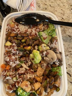 Fried rice with tofu and mushrooms  at Veggie House  in Chicago
