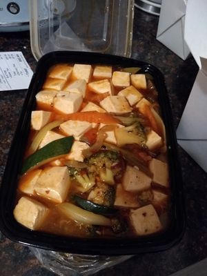 Ma Po Tofu with extra veggies at Veggie House  in Chicago