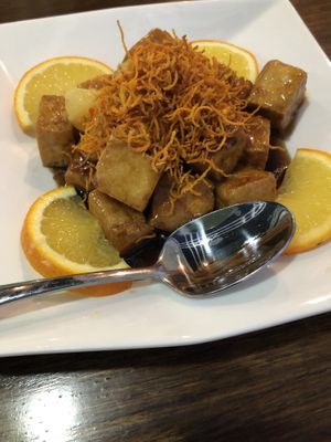Orange Tofu at Veggie House  in Chicago