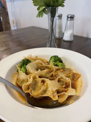Spicy dumplings   at Veggie House  in Chicago