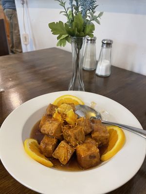 Orange tofu  at Veggie House  in Chicago