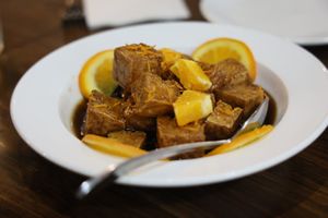 Orange tofu at Veggie House  in Chicago