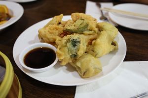 Vegetable tempura at Veggie House  in Chicago