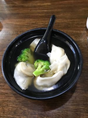 Wonton soup at Veggie House  in Chicago