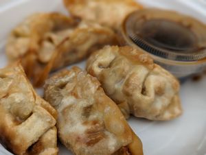 Pot stickers at Veggie House  in Chicago