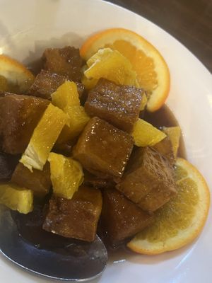Orange tofu (app)  at Veggie House  in Chicago