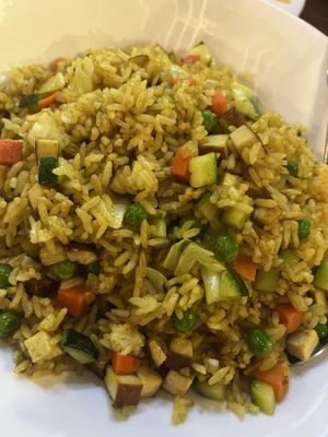 Curry fried ricee  at Veggie House  in Chicago