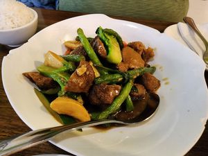 Three cup mushroom at Veggie House  in Chicago