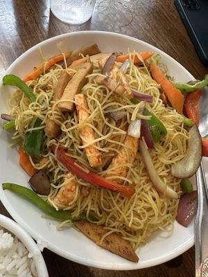 Singapore noodles  at Veggie House  in Chicago