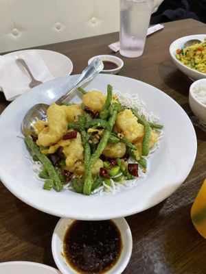 Salt and pepper soy shrimp yum   at Veggie House  in Chicago