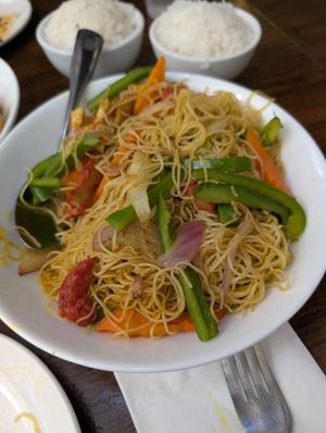 Singapore Noodles at Veggie House  in Chicago