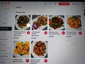 Menu at Veggie House  in Chicago