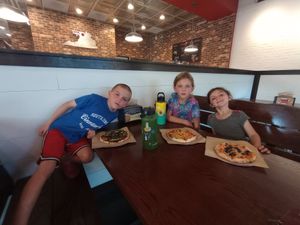 Kids portions are perfect size and filled them right up! at Your Pie in Penn Laird