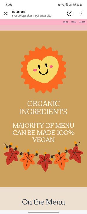 Not vegan bakery. Can modify to make vegan at Cupt Cupcakes in Silver Spring